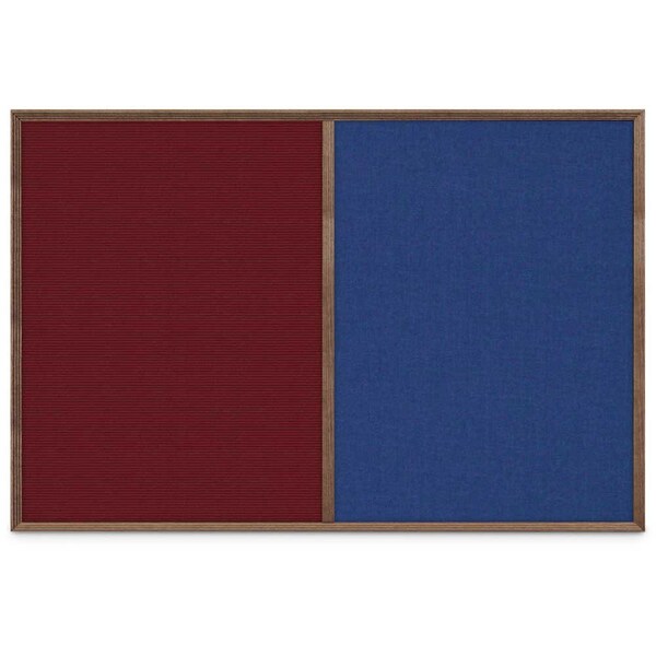 Slim Style Indoor Enclosed Corkboard, 24", UV502SCH-BLACK-BLACK